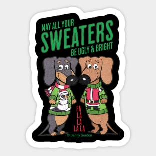 Cute Funny Ugly Christmas Sweaters Sticker